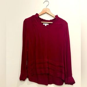 DownEast Maroon Holiday Shirt
